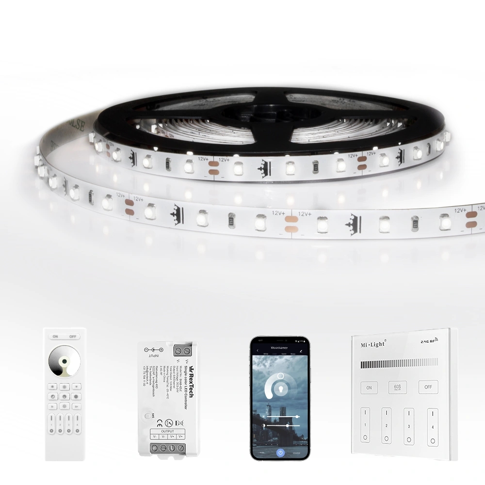 12 meter - 720 leds complete led strip set daglicht wit