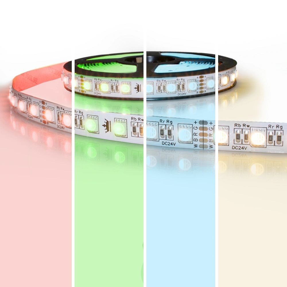 7 meter RGBW led strip premium met 504 leds - losse strip