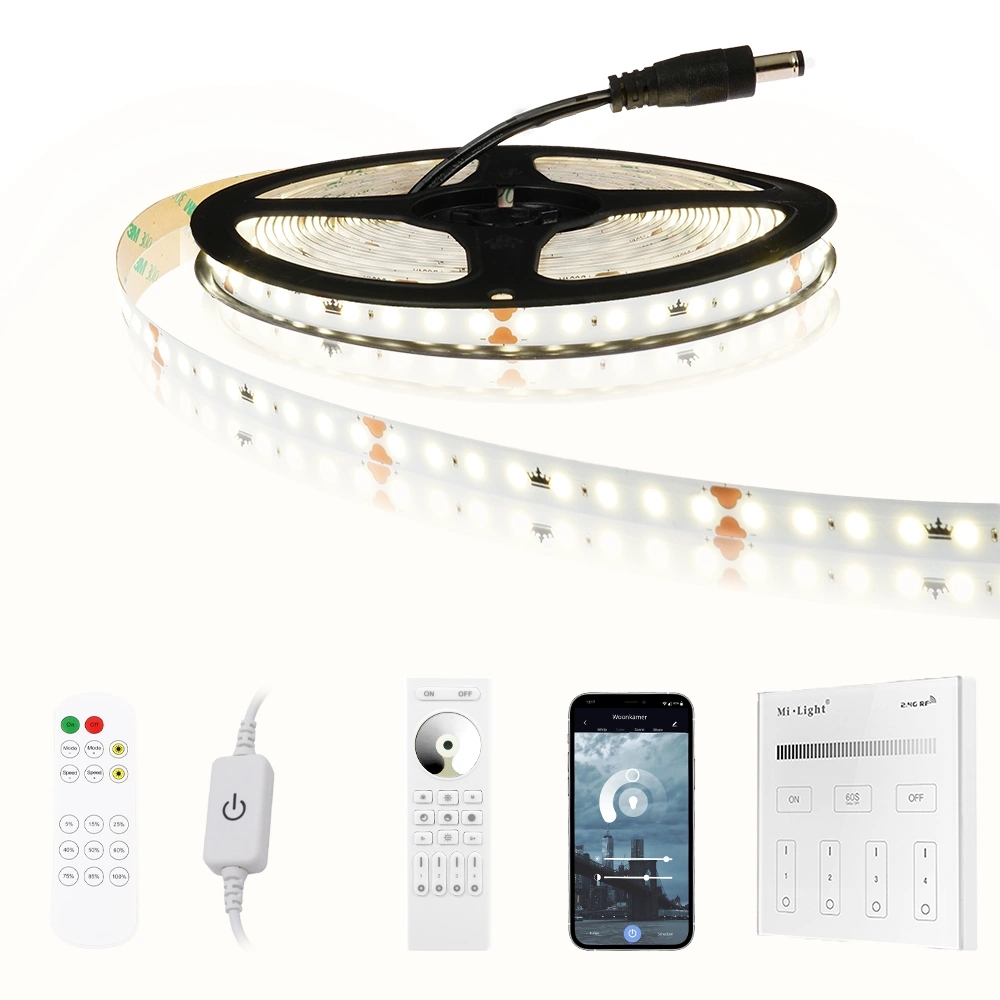 9 meter led strip helder wit - complete set - basic 128 leds p/m