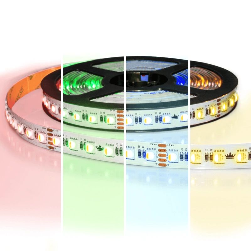 9 meter RGBW led strip pro met 96 leds per meter - multicolor met warm wit - losse strip