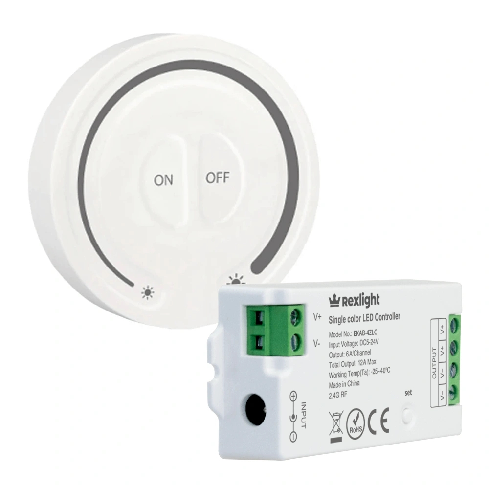 Draadloze touch wanddimmer inclusief controller