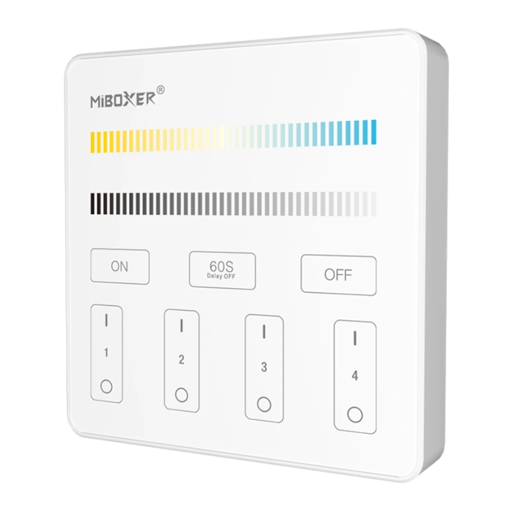 Dual white 4-zone touch panel op batterij