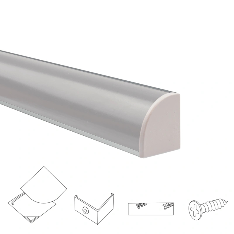 Ledstrip profiel hoek slim line - compleet met afdekkap 4 meter