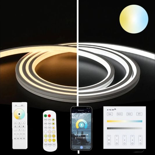 1 meter LED flex Dual White Midi Top View - complete set verlichting