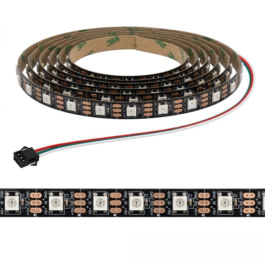 1 meter WS2812b digitale RGB ledstrip Premium - losse strip