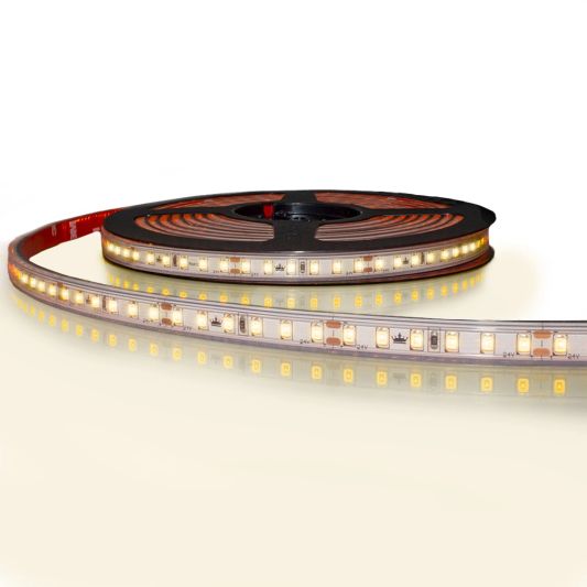 10 meter constant current led strip Premium - Waterdicht 24V - 1 lange lengte - 1200 leds warm wit 2700K