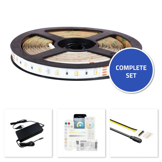 10 meter Dual White led strip complete set - Basic 600 leds