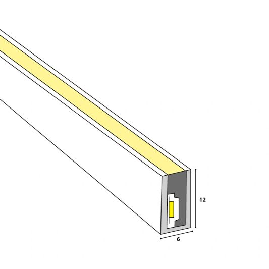 10 meter LED flex Dual White Midi recht - complete set verlichting