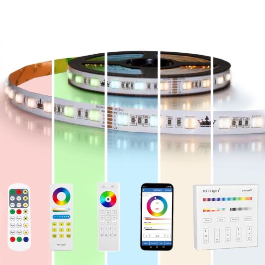 10 meter RGBWW led strip Premium met 600 leds - complete set