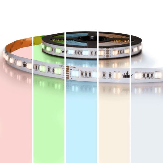 10 meter RGBWW led strip Premium met 600 leds - losse strip