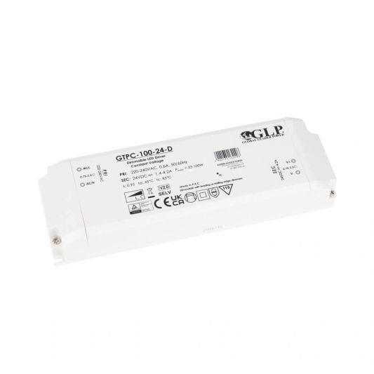 100W - 24V Professionele compacte dimbare led driver