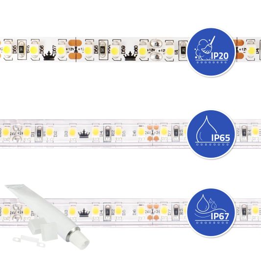 12 METER - 1440 LEDS complete led strip set Daglicht wit