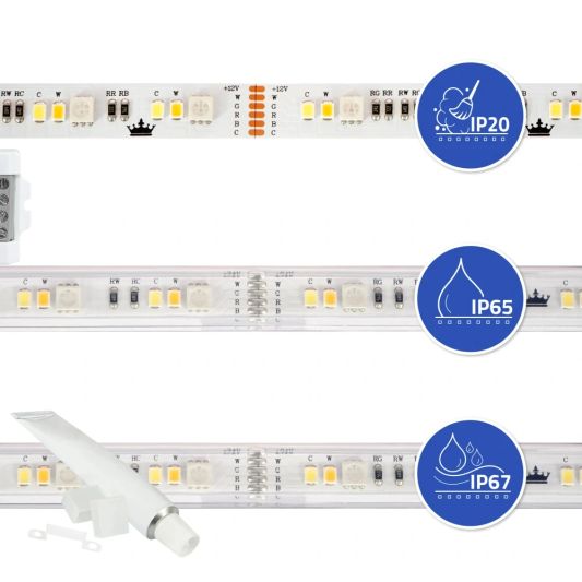 14 meter complete set RGBWW led strip met Zigbee controller