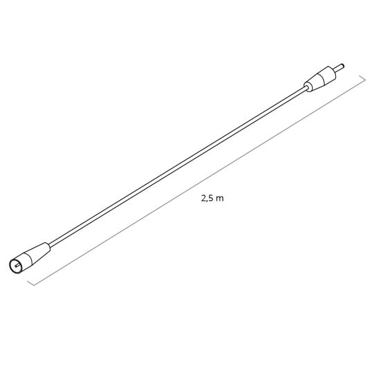 2,5 meter adapter verlengkabel