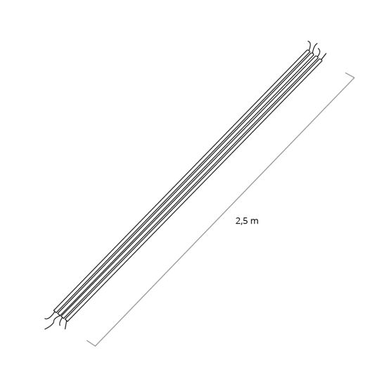 2,5 meter losse RGB kabel