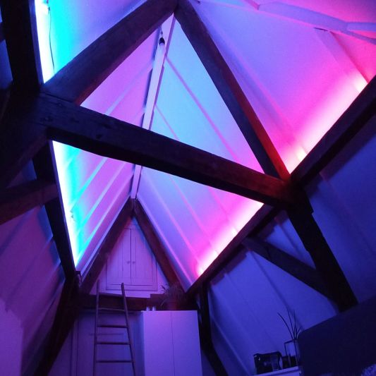 2 meter complete set RGBW led strip met Zigbee controller