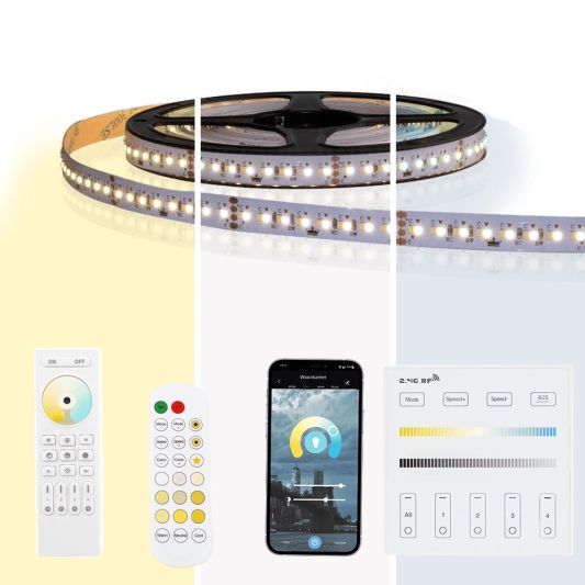 2 meter Dual White led strip complete set - Pro 320 leds