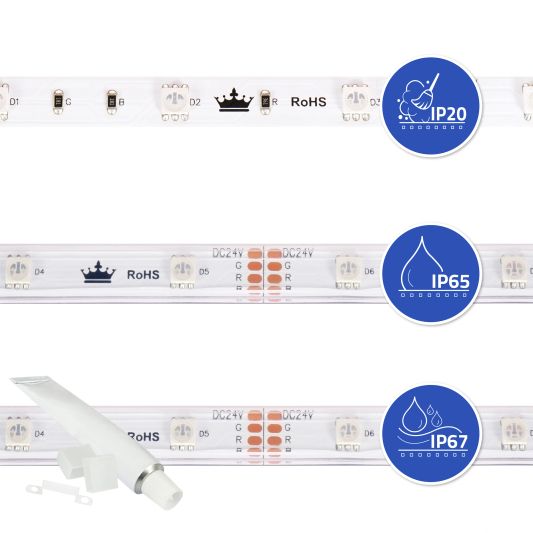 2 meter RGB led strip complete set - 60 leds