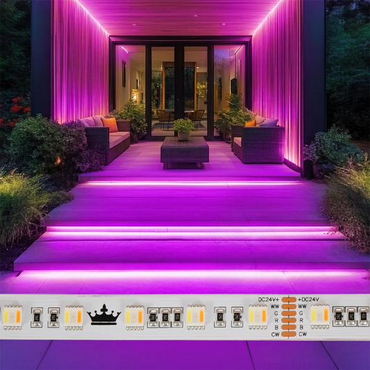 2 meter RGBWW Premium led strip voor buiten losse strip