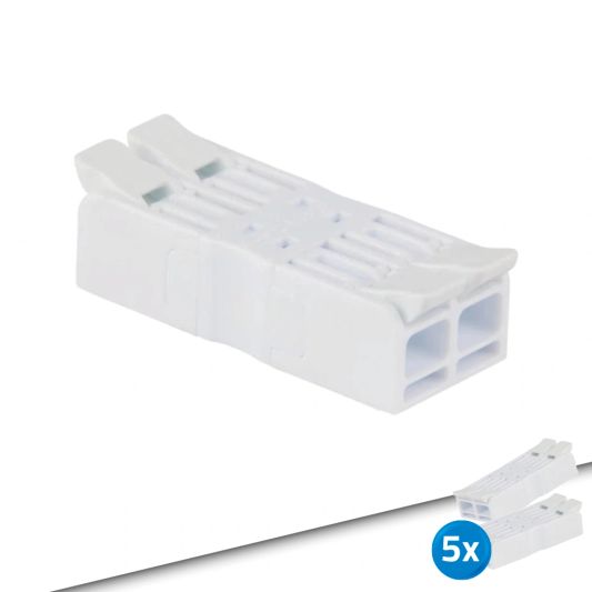 2-weg lasklem set 5 stuks om kabels aan elkaar te verbinden