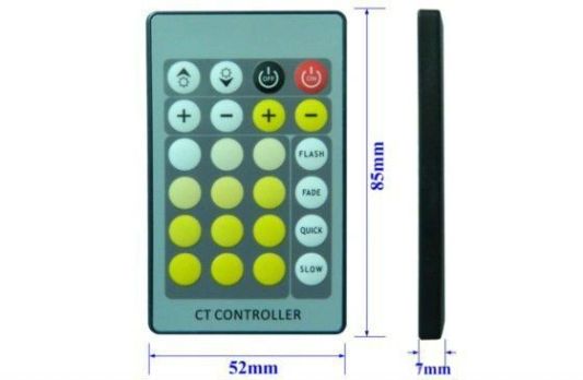 2 x enkele kleur ledstrip 10 t/m 50 cm - compleet