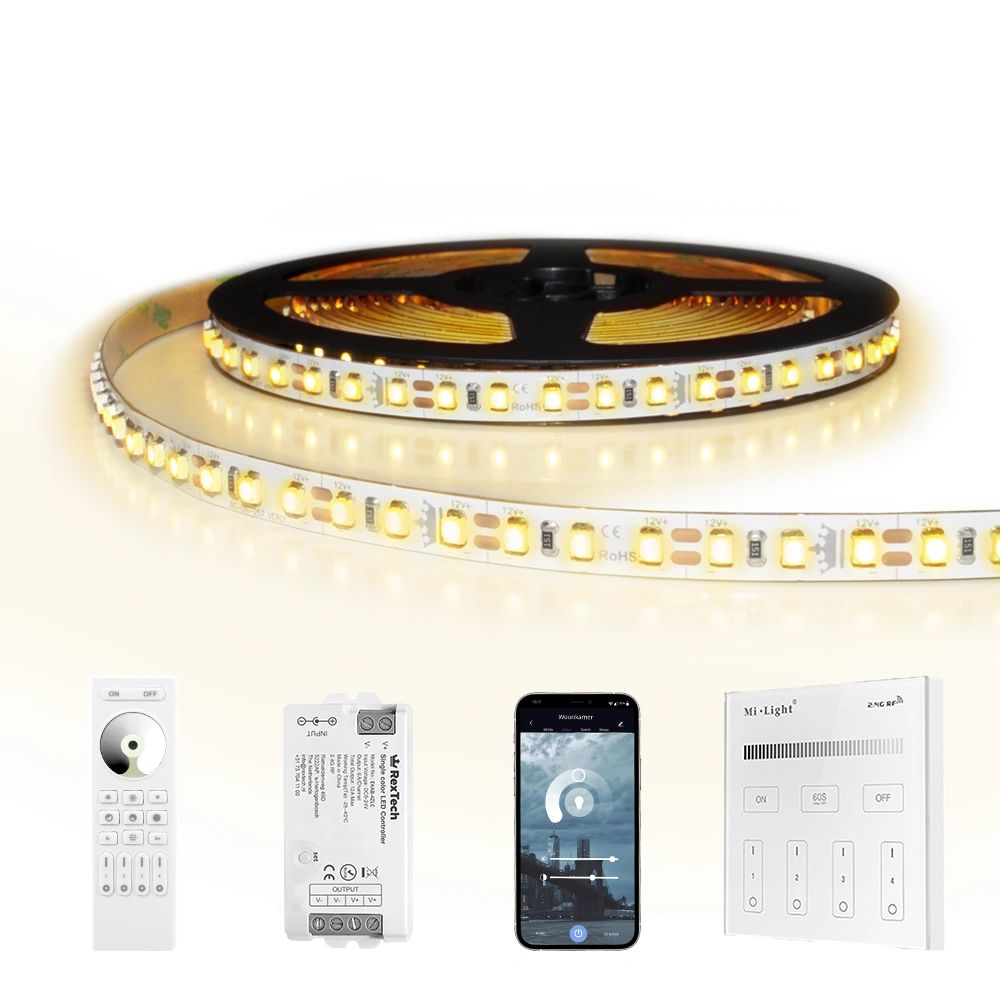 COSTWAY Lichtslang voor buiten, 20 m, lichtslang met 720 leds, lichtketting waterdicht, werkt op stroom, led-lichtslang voor decoratie, feest, tuin, bruiloft (warmwit