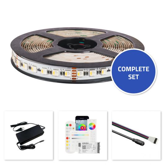 20 meter RGBW led strip | complete set | Pro 96 leds p/m
