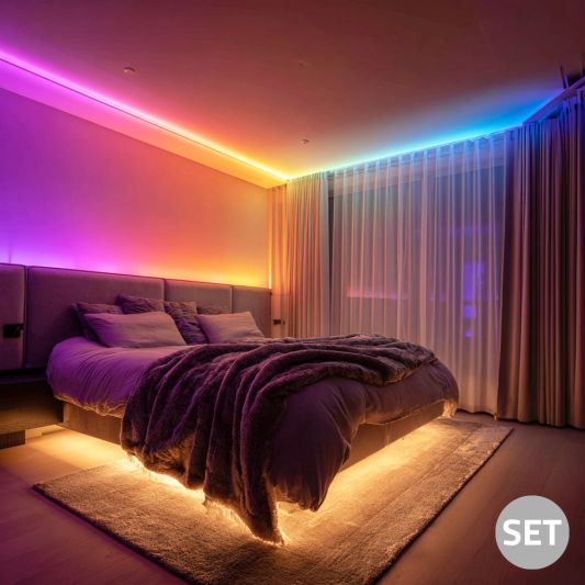 20 meter WS2811 digitale RGB led strip set - Premium