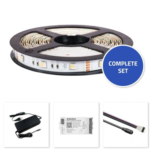 22 meter complete set RGBW led strip met Zigbee controller
