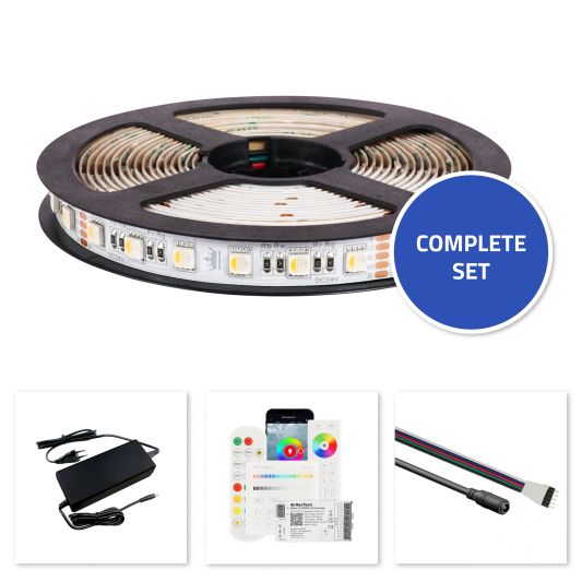 22 meter RGBW led strip | complete set | Premium 72 leds p/m