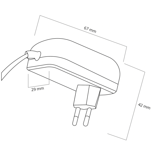 24 Watt - 12V / 2A adapter voor led strips