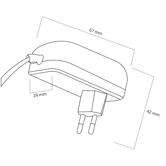 24 Watt - 24V / 1A adapter voor led strips