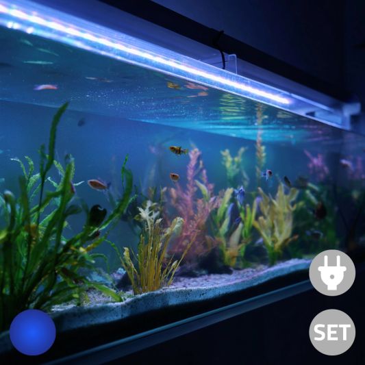 2,5 t/m 5 meter BLAUW complete set aquarium led strip
