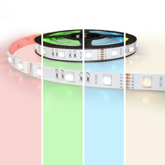 3 meter RGBW led strip Basic met 108 leds - losse strip