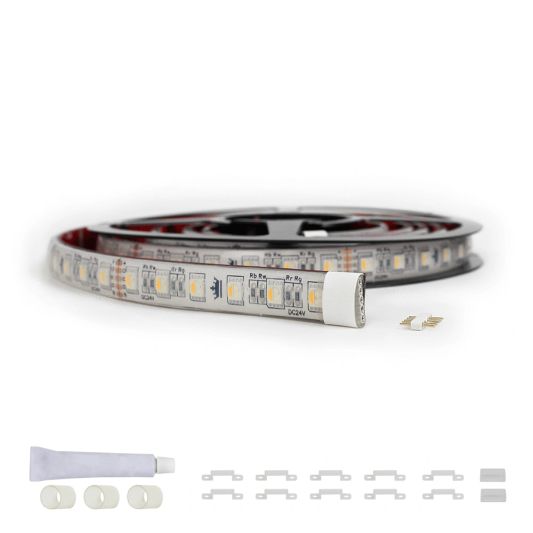 3 meter RGBW led strip voor buiten complete set