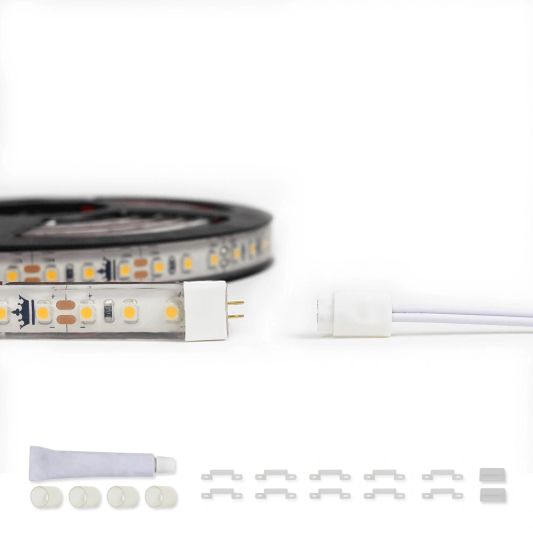 3 meter Warm Witte led strip voor buiten complete set