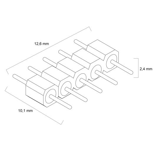 3 x RGBW stekker type man