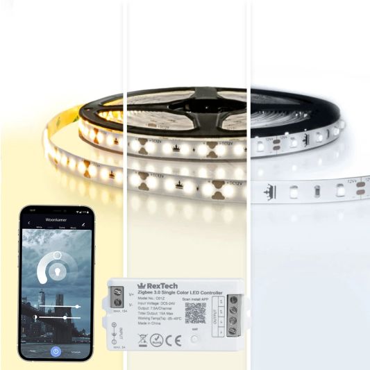 35 meter complete set witte led strip met Zigbee controller