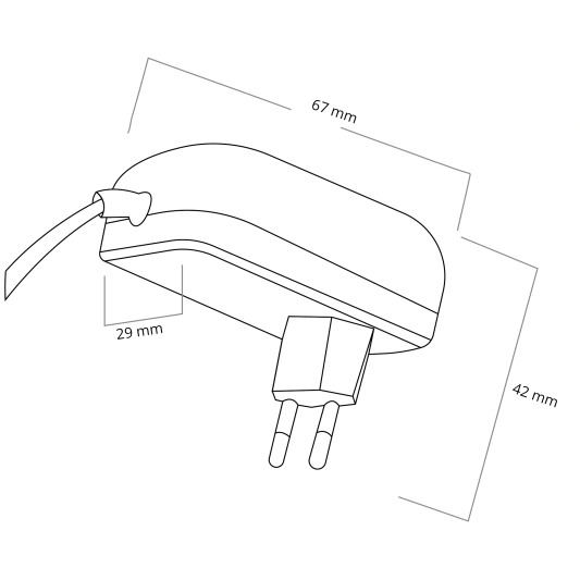 36 Watt - 24V / 1.5A adapter voor led strips