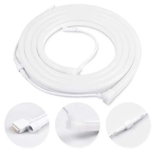 4 meter RGB Neon LED flex Maxi rond - complete set neon verlichting