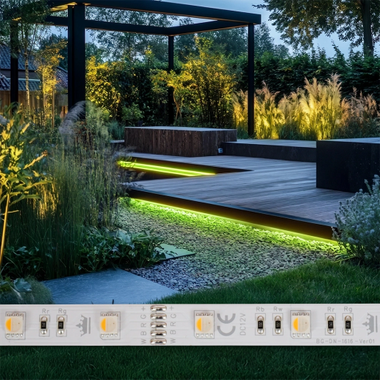4 meter RGBW Basic led strip voor buiten losse strip