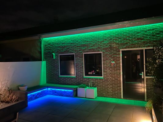 4 meter RGBWW led strip voor buiten complete set