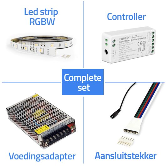 40 meter complete set RGBW led strip met Zigbee controller