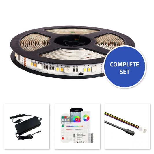 40 meter RGBWW led strip basic met 36 leds p/m - complete set