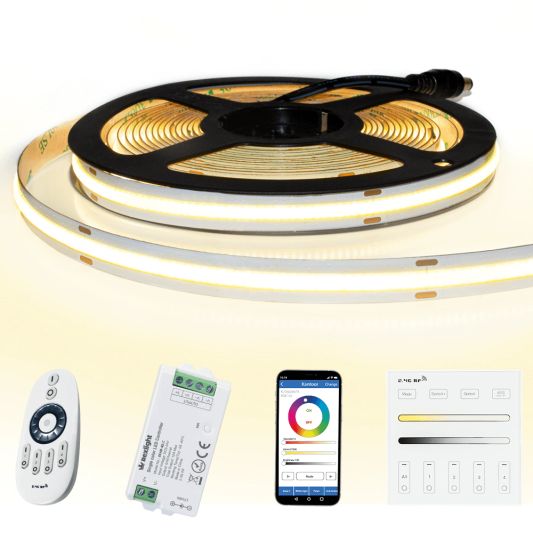 40 meter Warm Wit led strip COB met 504 leds per meter - complete set