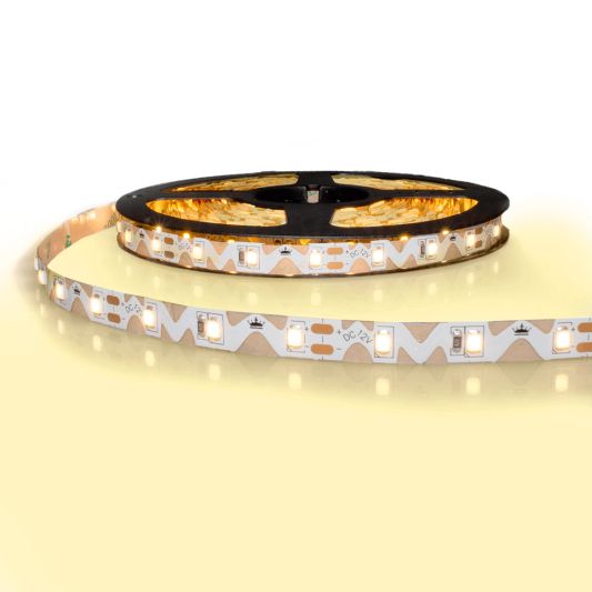 5 meter buigbare led strip IP20 12V - 2700K warm wit - 60 leds p/m