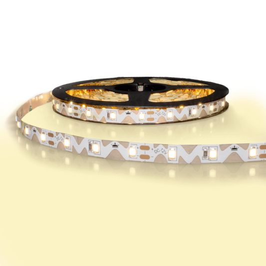 5 meter buigbare led strip IP20 12V - 3000K warm wit - 60 leds p/m