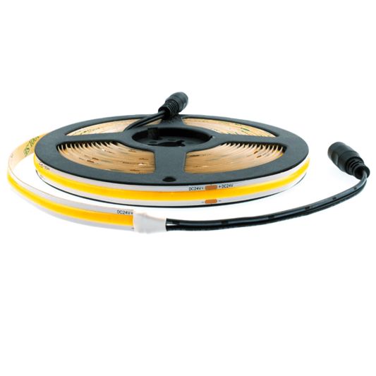 5 meter COB led strip IP20 24V - Warm wit 3000K - 384 leds p/m