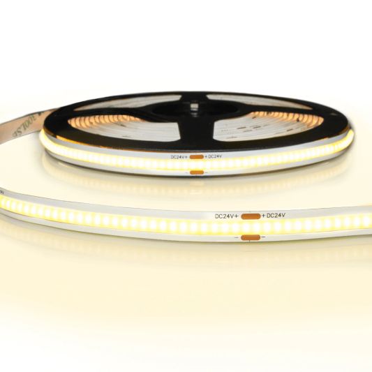 5 meter COB led strip IP20 24V - Warm wit 3000K - 384 leds p/m
