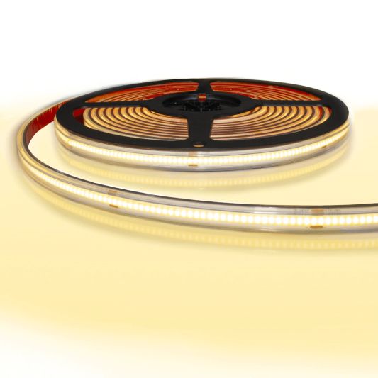 5 meter COB led strip IP65/67 24V - Extra warm wit 2400K - 384 leds p/m